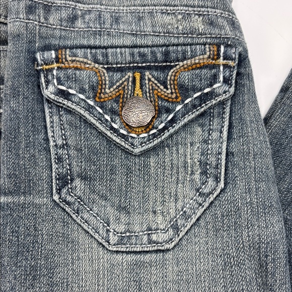 NWT Seven7 Kids Light Blue Denim Bootcut Jeans Size 5 - Picture 4 of 11